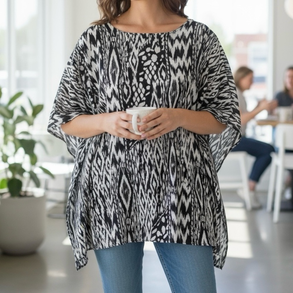 Jessica London Women's Plus Size Caftan Top Fully Lined Size 12 W